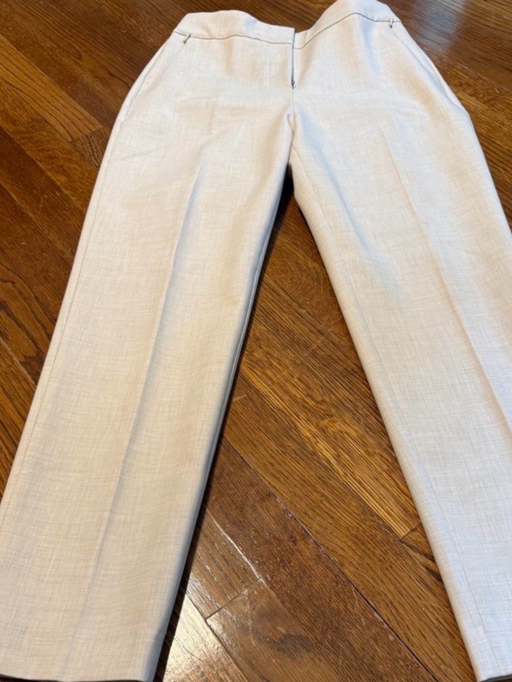 SPANX SuperSmooth Stretch Twill Cream Tailored Trousers Size M